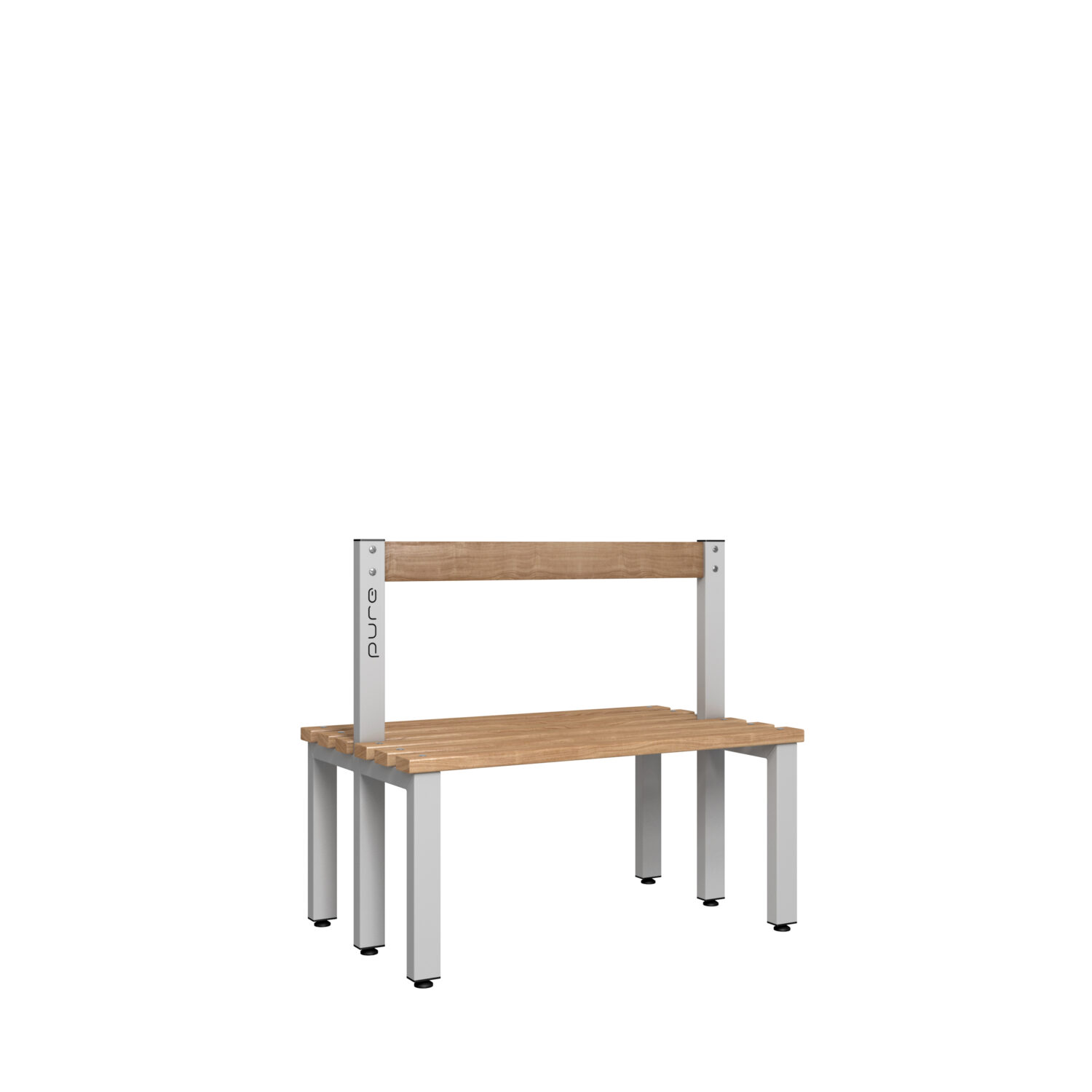 Low seat with back rest - Double sided - wood slats