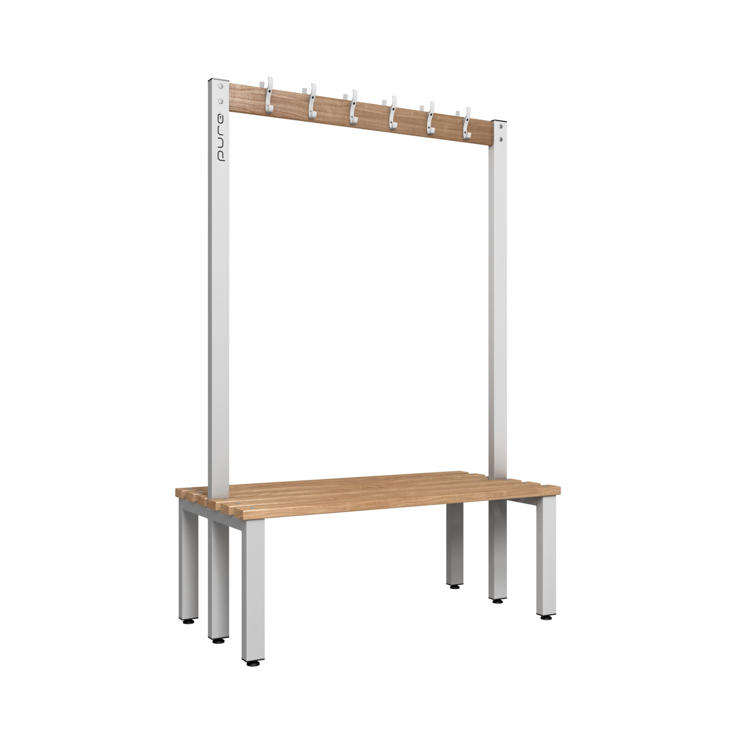 Hook Bench - Double sided - wood slats