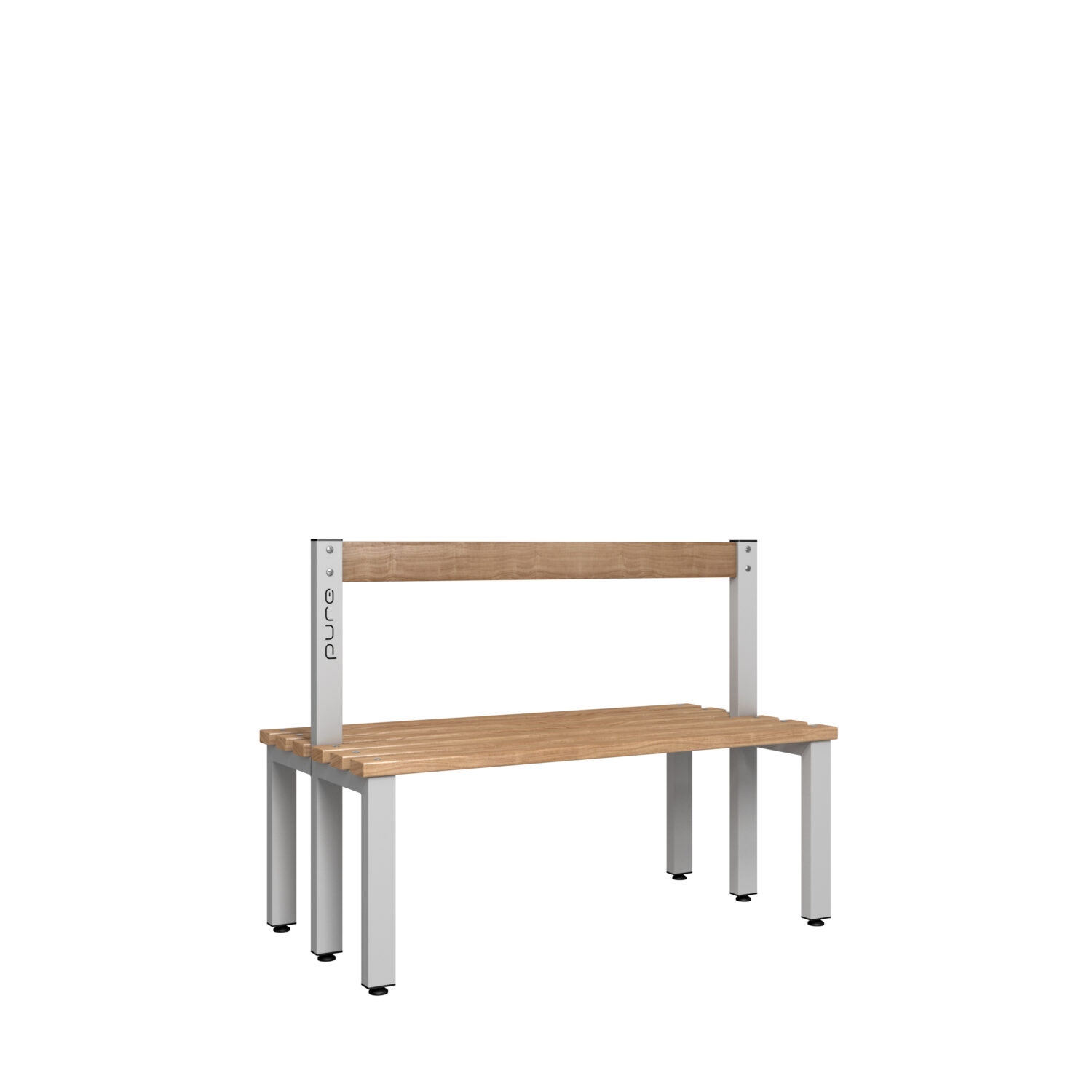 Low seat with back rest - Double sided - wood slats